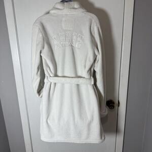 Aerie American Eagle Women’s White Smooth Plush Robe Women’s M/L Good Condition